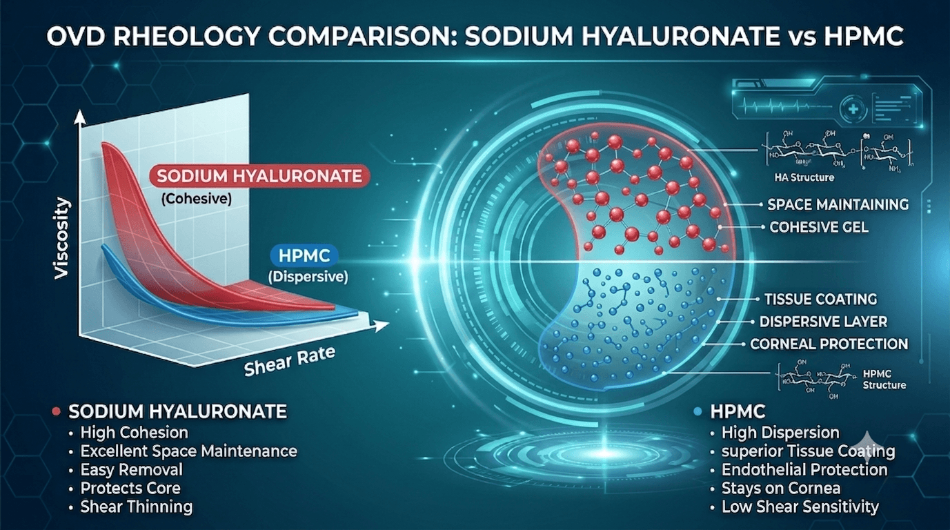Sodium Hyaluronate vs HPMC OVDs: Which One Should You Choose for Cataract Surgery?